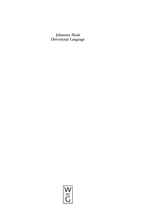Cover image for book Devotional Language