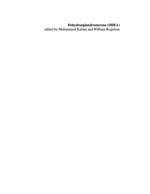 Cover image for book Dehydroepiandrosterone (DHEA)