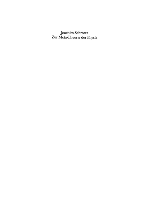Cover image for book Zur Meta-Theorie der Physik