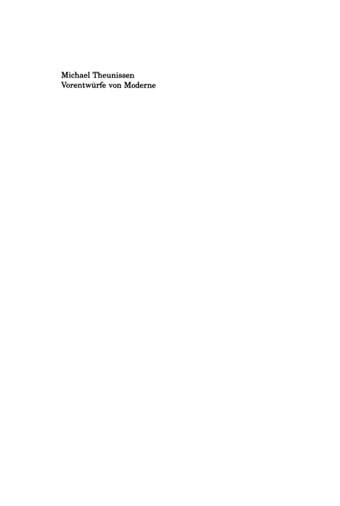 Cover image for book Vorentwürfe von Moderne