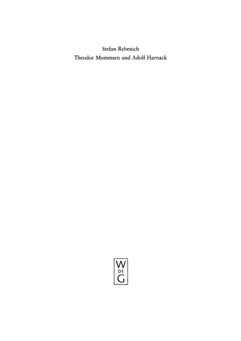 Cover image for book Theodor Mommsen und Adolf Harnack