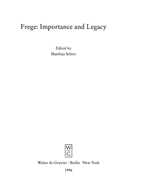 Cover image for book Importance and Legacy