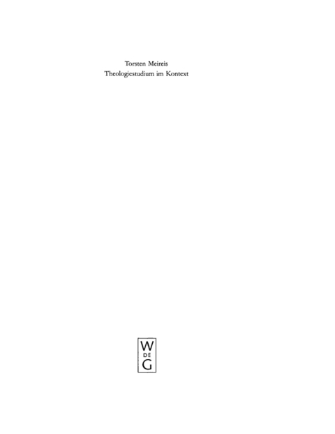 Cover image for book Theologiestudium im Kontext