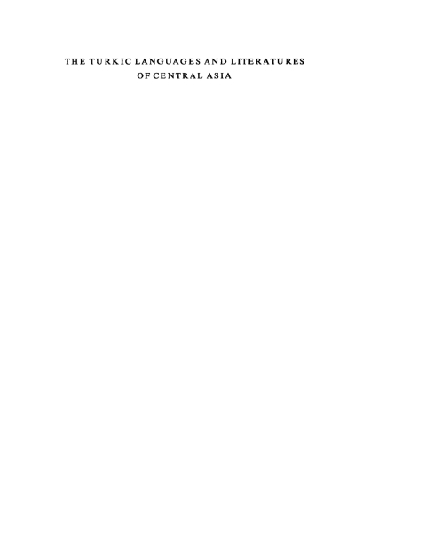 Cover image for book The Turkic Languages and Literatures of Central Asia