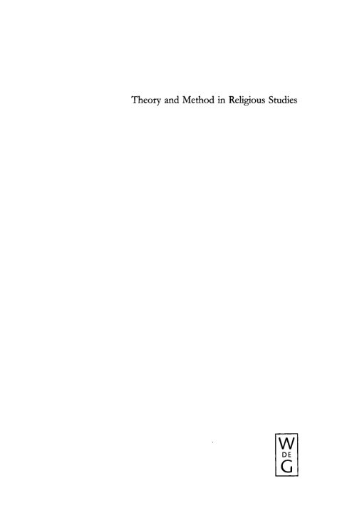Cover image for book Theory and Method in Religious Studies