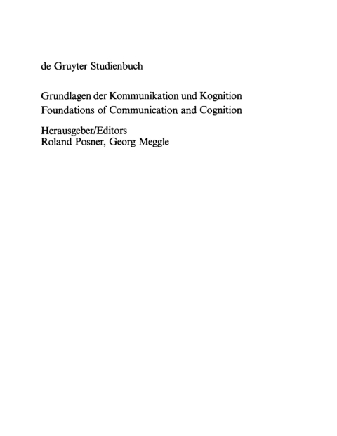 Cover image for book Grundbegriffe der Kommunikation