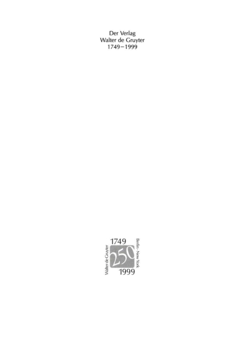 Cover image for book Der Verlag Walter de Gruyter