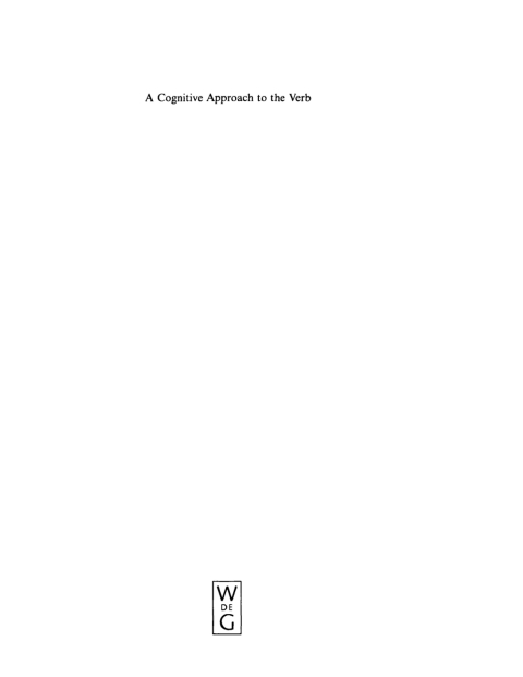 Cover image for book A Cognitive Approach to the Verb