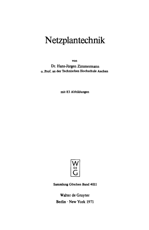 Cover image for book Netzplantechnik