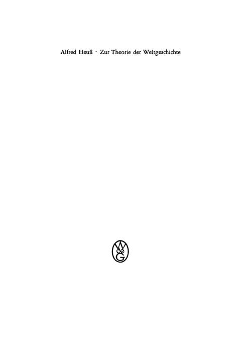 Cover image for book Zur Theorie der Weltgeschichte