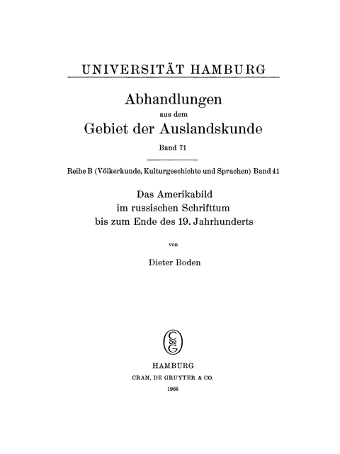 Cover image for book Das Amerikabild im russischen Schrifttum bis zum Ende des 19. Jahrhunderts
