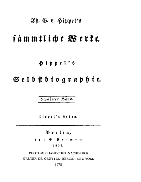 Hippel's Leben 