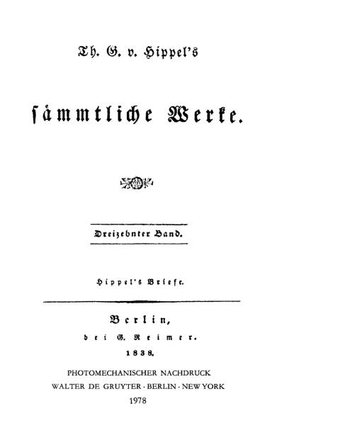 Hippel's Briefe 