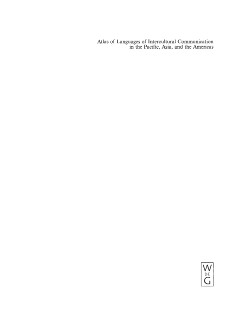 Cover image for book Atlas of Languages of Intercultural Communication in the Pacific, Asia, and the Americas