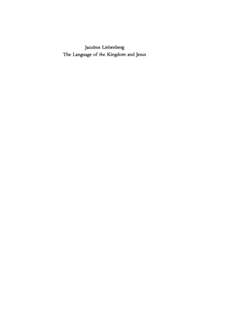 Cover image for book The Language of the Kingdom and Jesus