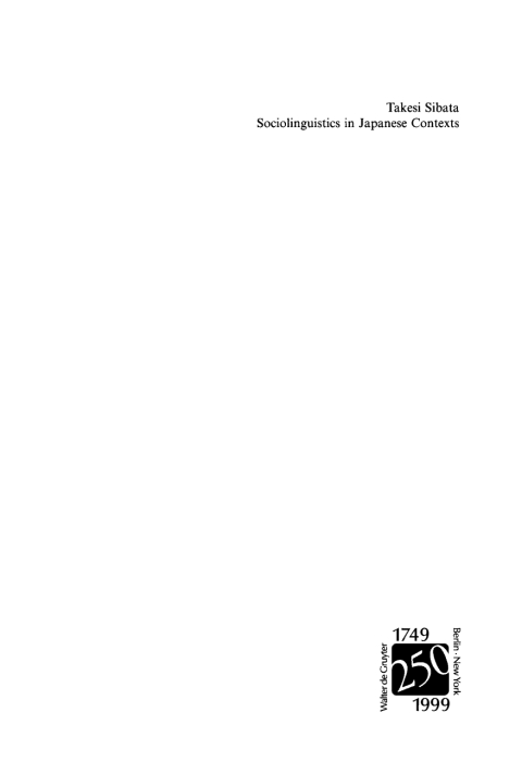 Cover image for book Sociolinguistics in Japanese Contexts