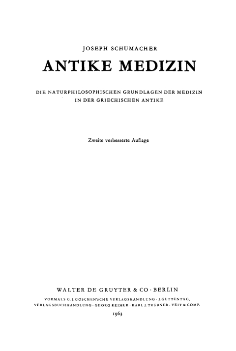 Cover image for book Antike Medizin