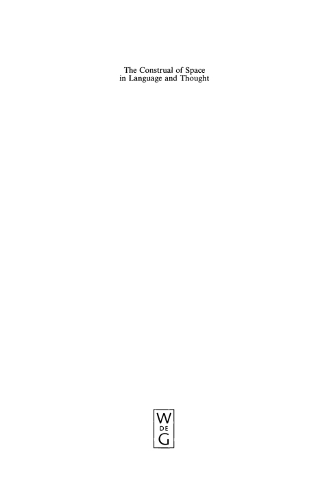 Cover image for book The Construal of Space in Language and Thought