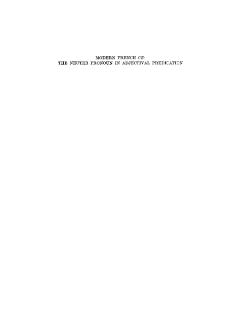 Cover image for book Modern French CE