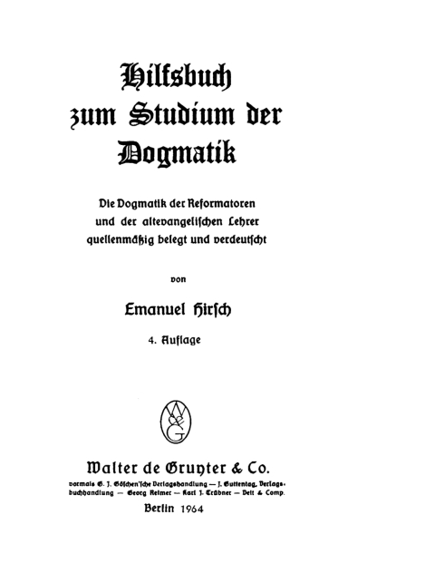 Cover image for book Hilfsbuch zum Studium der Dogmatik