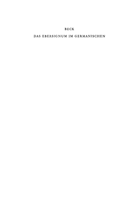 Cover image for book Das Ebersignum im Germanischen