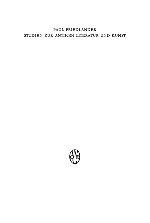 Cover image for book Studien zur antiken Literatur und Kunst
