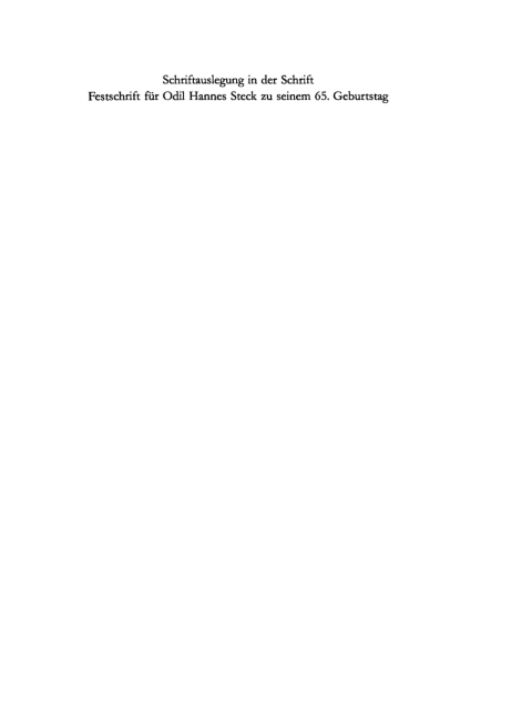 Cover image for book Schriftauslegung in der Schrift