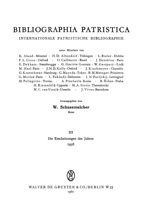 Cover image for book Die Erscheinungen des Jahres 1958
