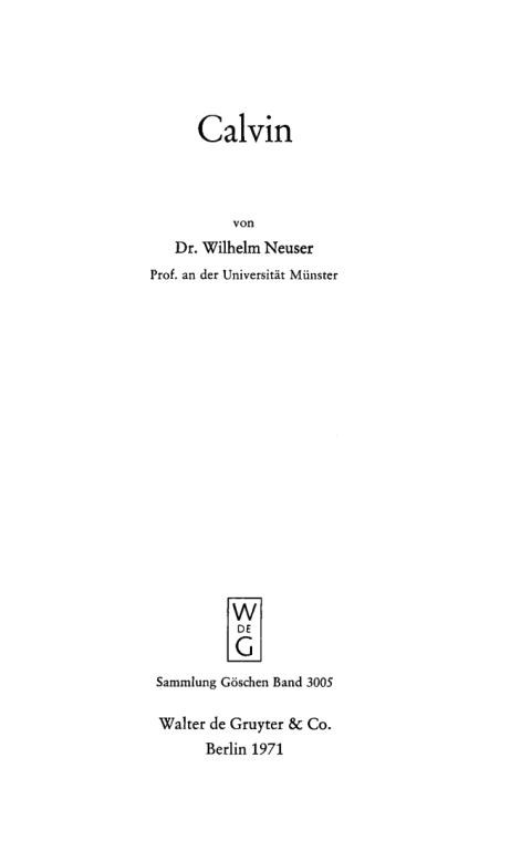 Cover image for book Calvin