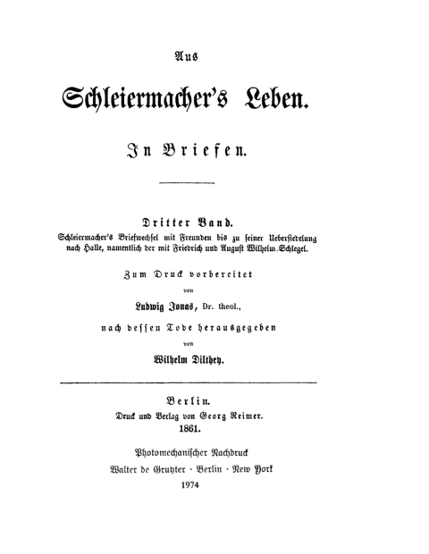Cover image for book Schleiermachers Briefwechsel mit Freunden bis zu seiner Übersiedlung nach Halle, namentlich der mit Friedrich und August Wilhelm Schlegel