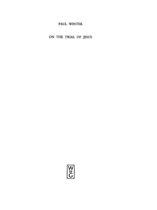 On the Trial of Jesus