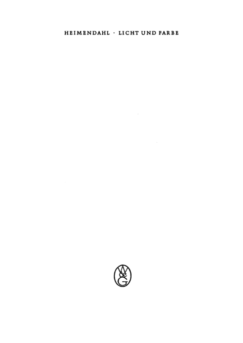 Cover image for book Licht und Farbe