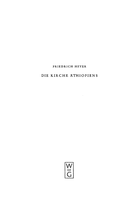 Cover image for book Die Kirche Äthiopiens
