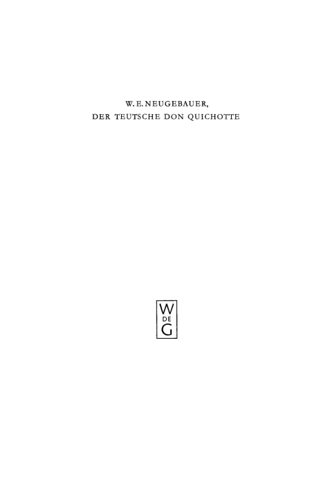 Cover image for book Der Teutsche Don Quichotte oder Die Begebenheiten des Marggraf von Bellamonte