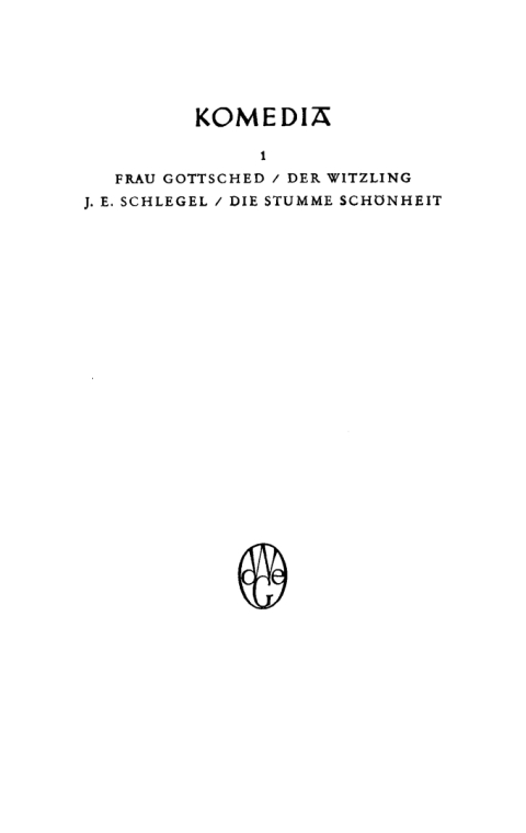 Cover image for book Der Witzling: Ein deutsches Nachspiel in einem Aufzug. Die stumme Schönheit: Ein Lustspiel in einem Aufzug