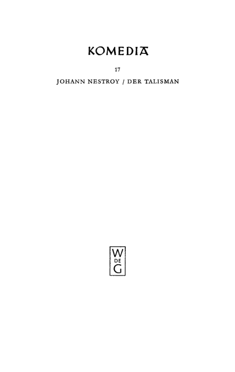 Cover image for book Der Talisman
