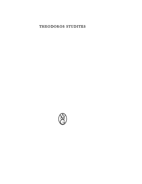 Cover image for book Theodoros Studites
