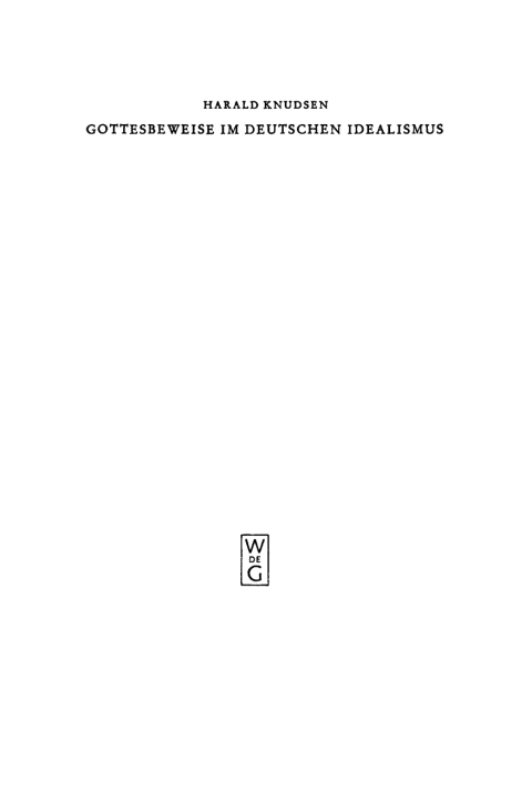 Cover image for book Gottesbeweise im Deutschen Idealismus