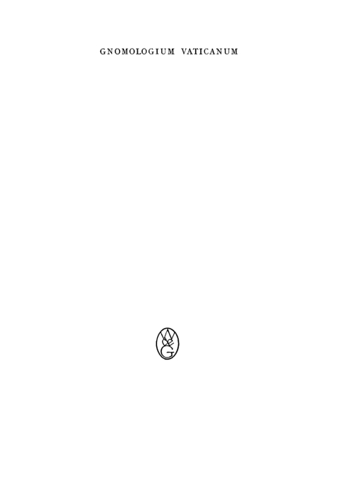 Cover image for book Gnomologium Vaticanum
