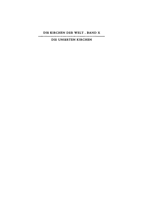 Cover image for book Die unierten Kirchen