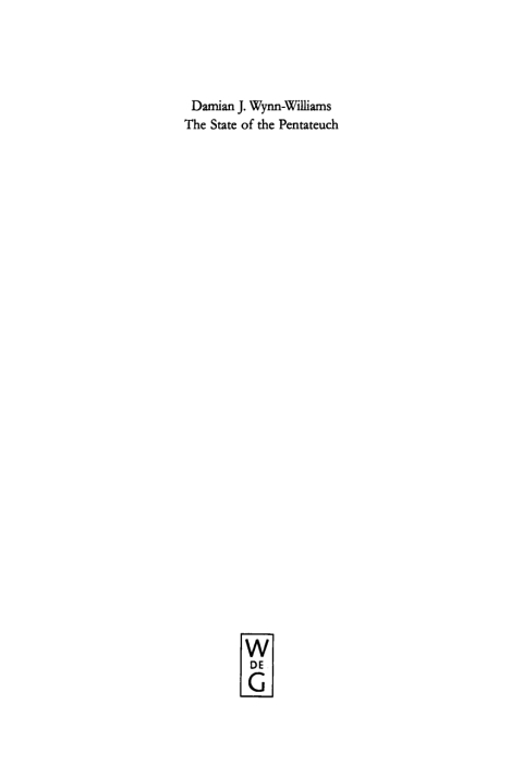 The State of the Pentateuch 