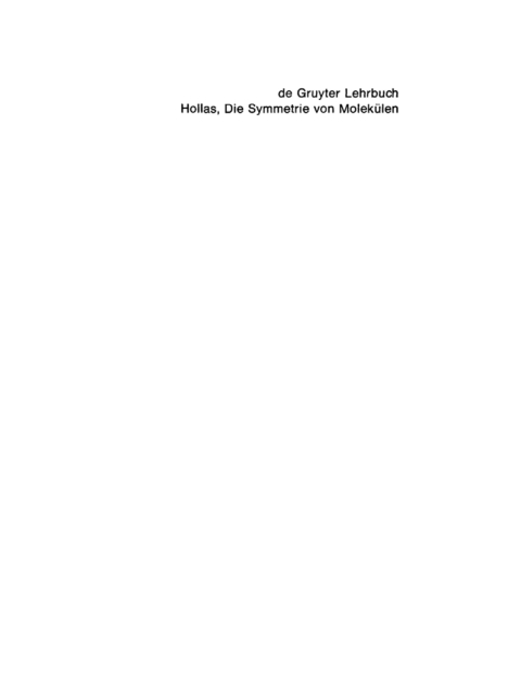 Cover image for book Symmetrie von Molekülen