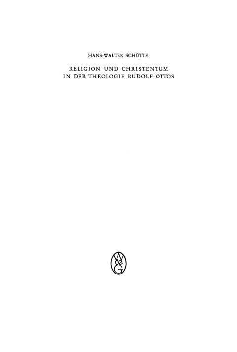 Cover image for book Religion und Christentum in der Theologie Rudolf Ottos