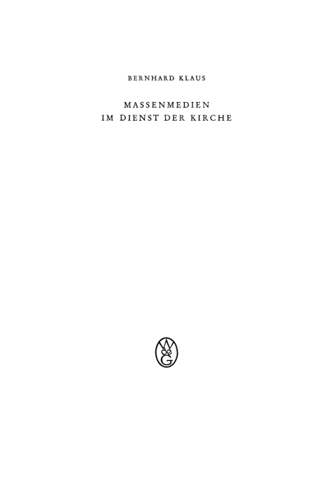 Cover image for book Massenmedien im Dienst der Kirche