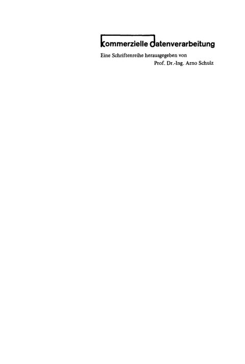 Cover image for book Datenerfassung in der kommerziellen Datenverarbeitung