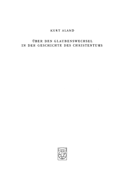 Cover image for book Über den Glaubenswechsel in der Geschichte des Christentums