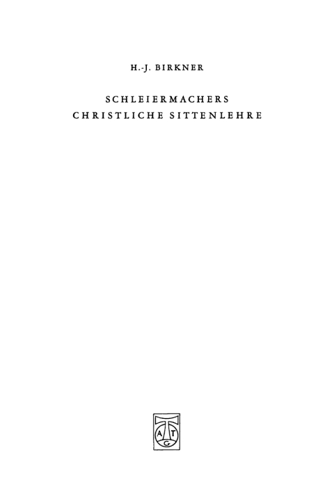 Cover image for book Schleiermachers Christliche Sittenlehre