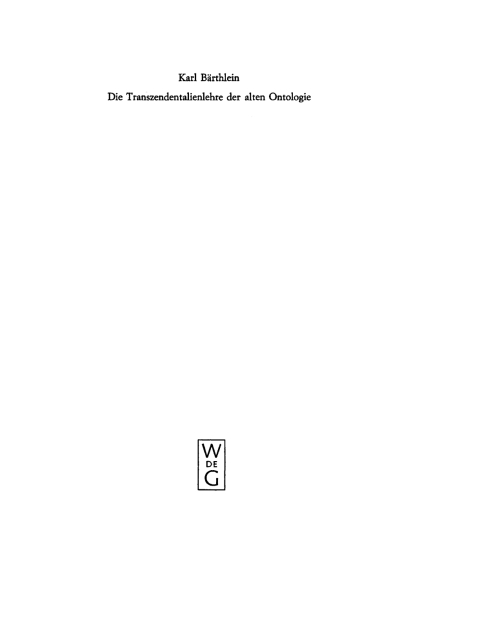 Cover image for book Die Transzendentalienlehre im Corpus Aristotelicum