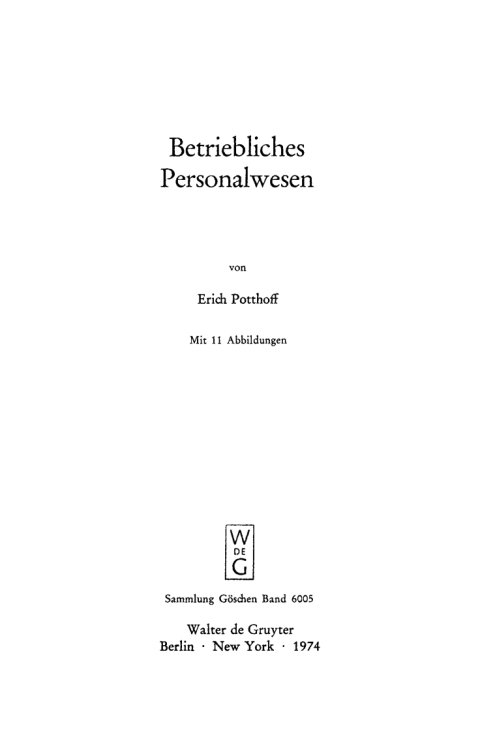 Cover image for book Betriebliches Personalwesen