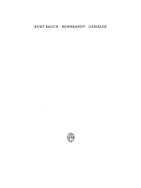 Cover image for book Rembrandt. Gemälde